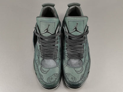 JORDAN 4 - Kaws Olive Sneakers - Black Unisex Streetwear Limited Edition