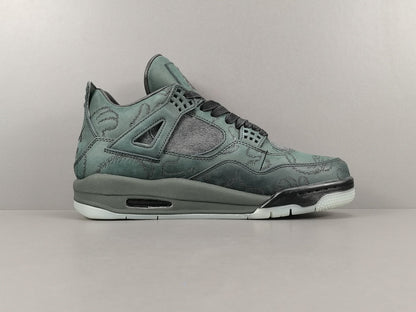 JORDAN 4 - Kaws Olive Sneakers - Black Unisex Streetwear Limited Edition