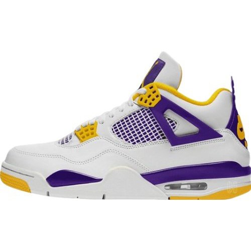 JORDAN 4 - Lakers Home Sneakers - Black Unisex Streetwear Limited Edition