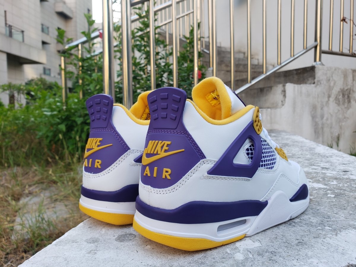 JORDAN 4 - Lakers Home Sneakers - Black Unisex Streetwear Limited Edition