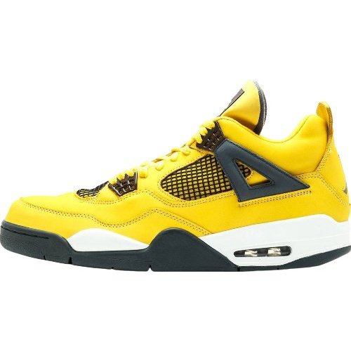 JORDAN 4 - Lightning Sneakers - Yellow Unisex Streetwear Limited Edition