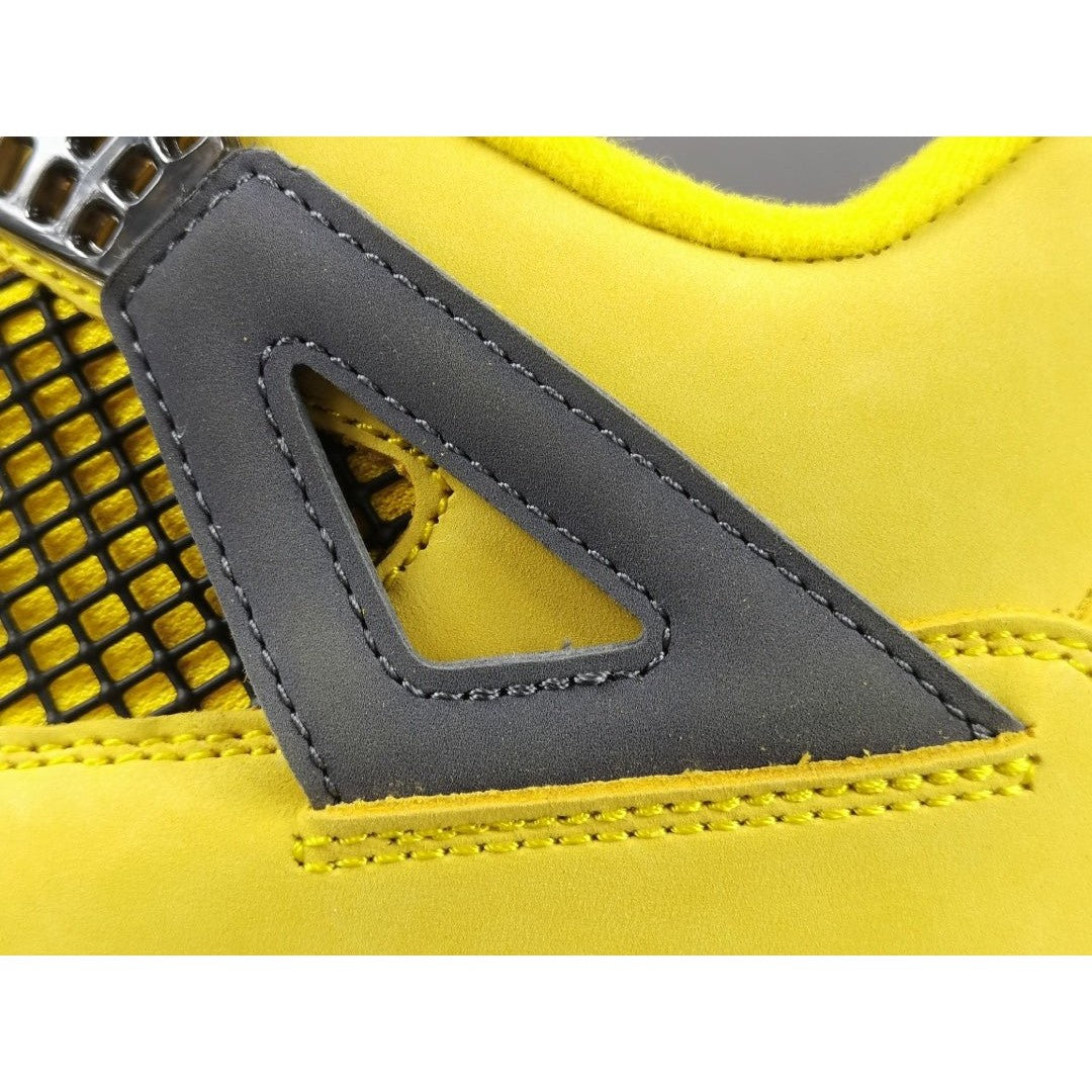 JORDAN 4 - Lightning Sneakers - Yellow Unisex Streetwear Limited Edition
