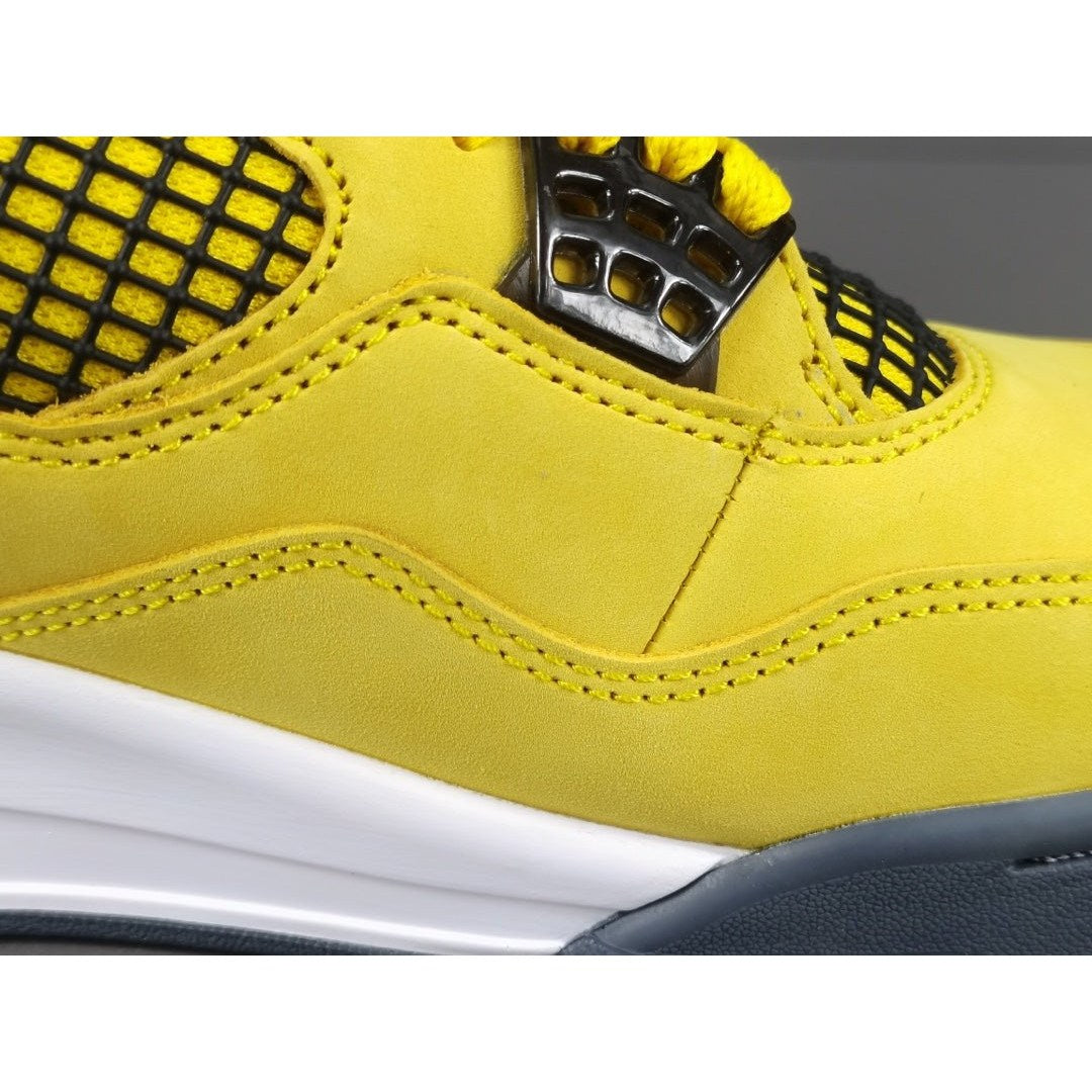 JORDAN 4 - Lightning Sneakers - Yellow Unisex Streetwear Limited Edition