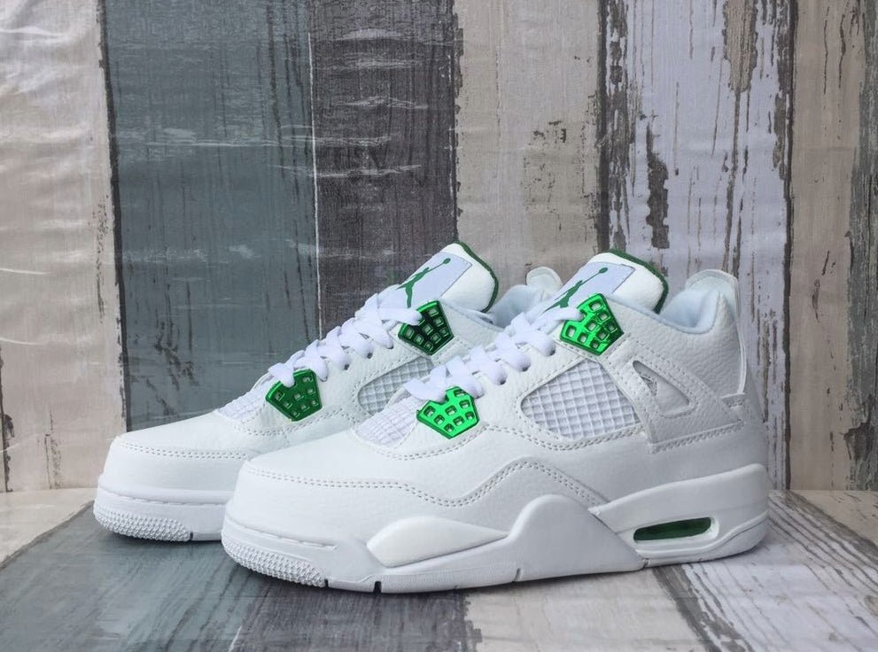 JORDAN 4 - Metallic Sneakers - Green Unisex Streetwear Limited Edition