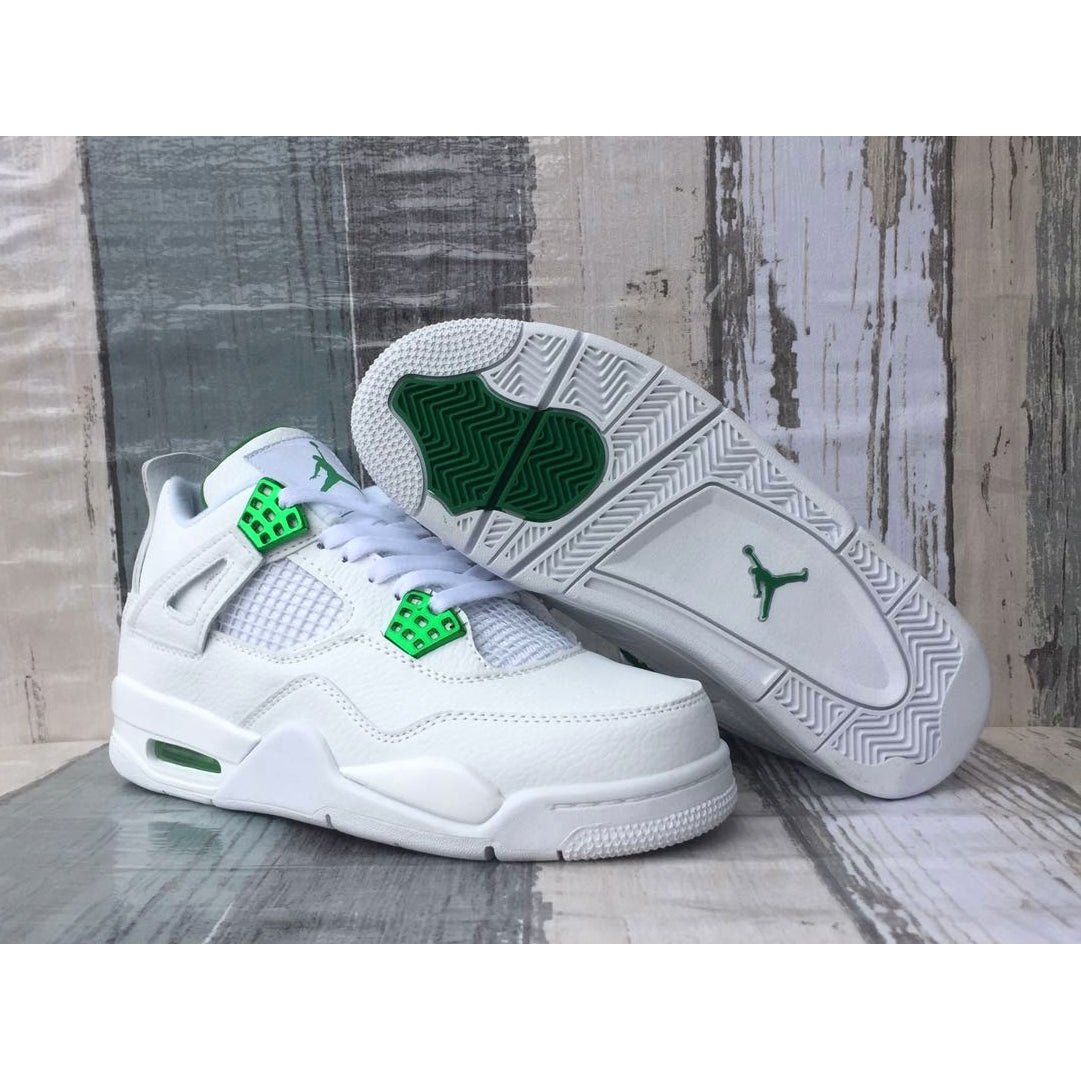 JORDAN 4 - Metallic Sneakers - Green Unisex Streetwear Limited Edition