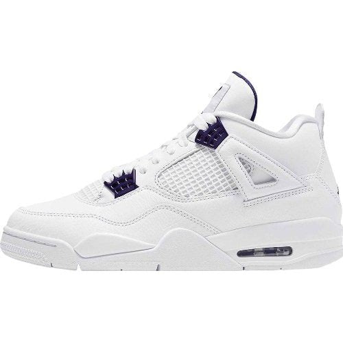 JORDAN 4 - Metallic Sneakers - Purple Unisex Streetwear Limited Edition - Introducing the Jordan 4 Metallic Purple, a captivating fusion of heritage and modern style. These