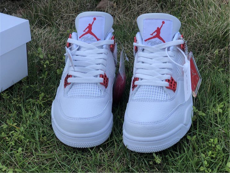 JORDAN 4 - Metallic Sneakers - Red Unisex Streetwear Limited Edition