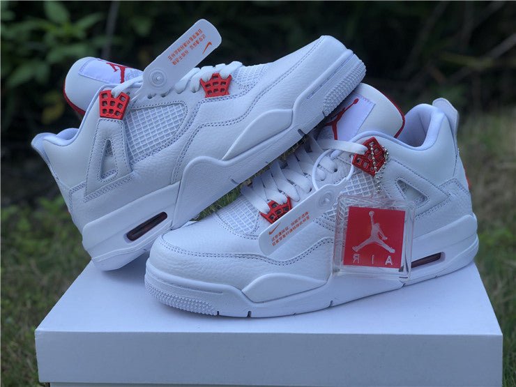 JORDAN 4 - Metallic Sneakers - Red Unisex Streetwear Limited Edition