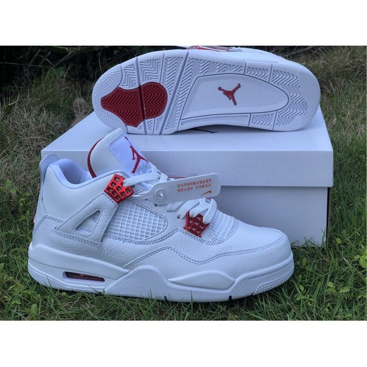 JORDAN 4 - Metallic Sneakers - Red Unisex Streetwear Limited Edition