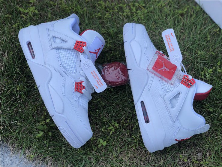 JORDAN 4 - Metallic Sneakers - Red Unisex Streetwear Limited Edition