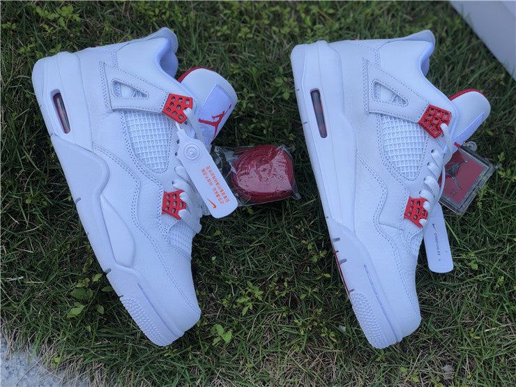 JORDAN 4 - Metallic Sneakers - Red Unisex Streetwear Limited Edition