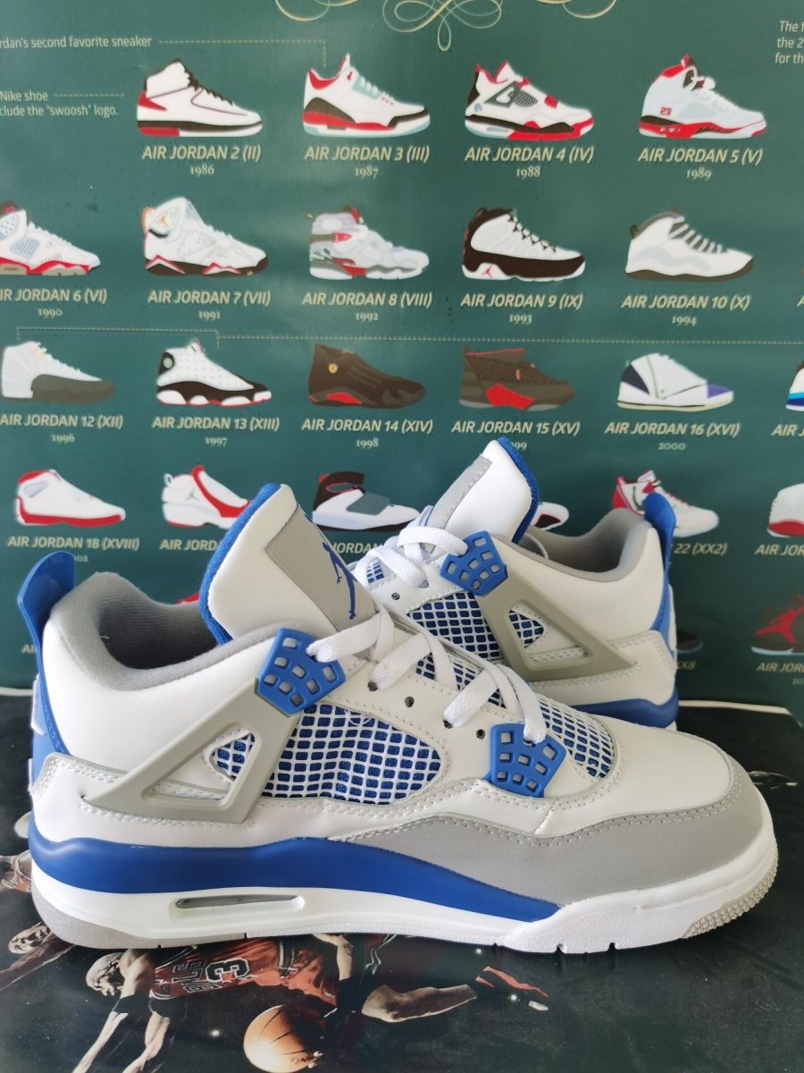 JORDAN 4 - Military Sneakers - Blue Unisex Streetwear Limited Edition