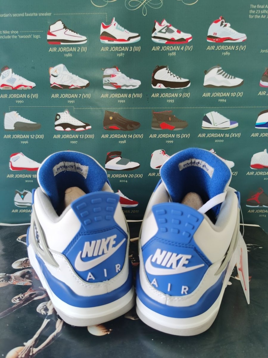 JORDAN 4 - Military Sneakers - Blue Unisex Streetwear Limited Edition
