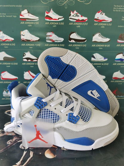 JORDAN 4 - Military Sneakers - Blue Unisex Streetwear Limited Edition