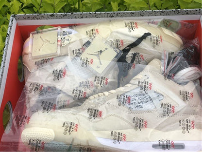 JORDAN 4 - Off - White Unisex Streetwear Limited Edition