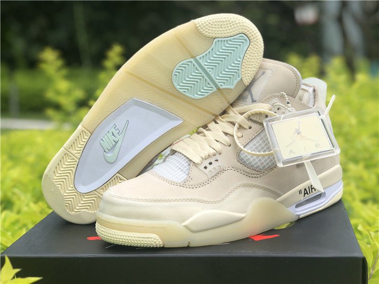 JORDAN 4 - Off - White Unisex Streetwear Limited Edition