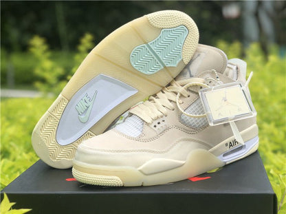 JORDAN 4 - Off - White Unisex Streetwear Limited Edition