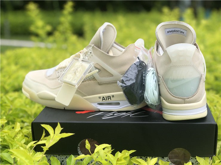 JORDAN 4 - Off - White Unisex Streetwear Limited Edition