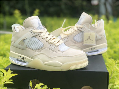 JORDAN 4 - Off - White Unisex Streetwear Limited Edition