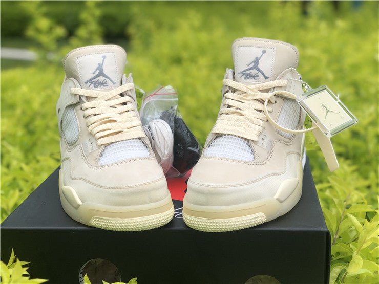 JORDAN 4 - Off - White Unisex Streetwear Limited Edition
