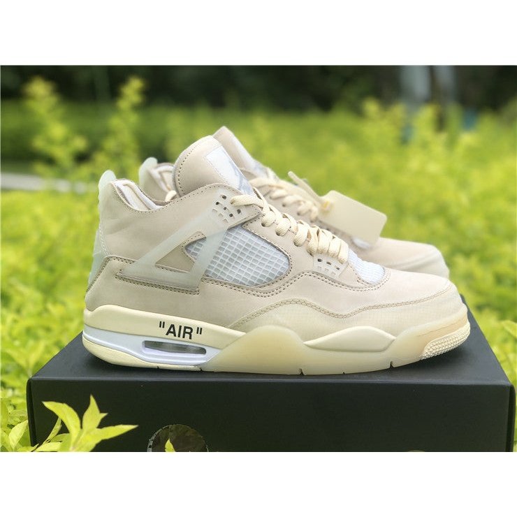 JORDAN 4 - Off - White Unisex Streetwear Limited Edition