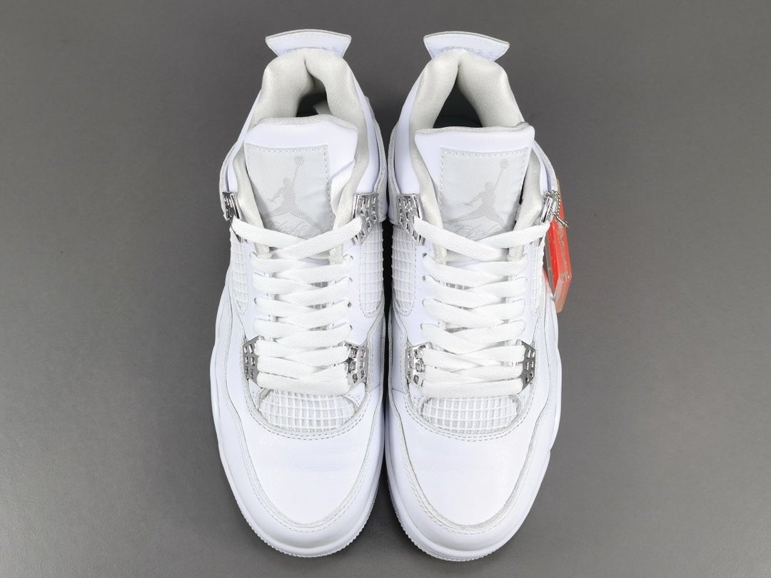 JORDAN 4 - Pure Money - White Unisex Streetwear Limited Edition - Introducing the Jordan 4 Pure Money, a sleek and sophisticated sneaker that embodies the perfect