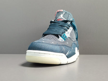 JORDAN 4 - Sashiko Sneakers - Black Unisex Streetwear Limited Edition