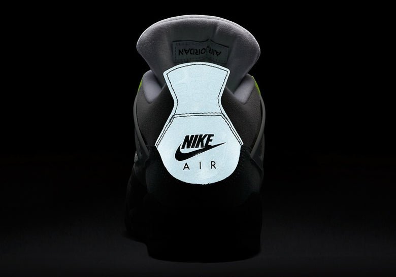 JORDAN 4 - Se 95 Neon Sneakers - Black Unisex Streetwear Limited Edition