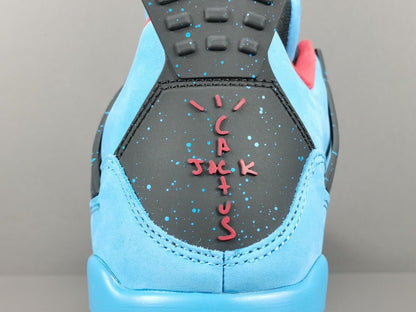 JORDAN 4 - Travis Scott Cactus Jack Sneakers - Black Unisex Streetwear Limited Edition