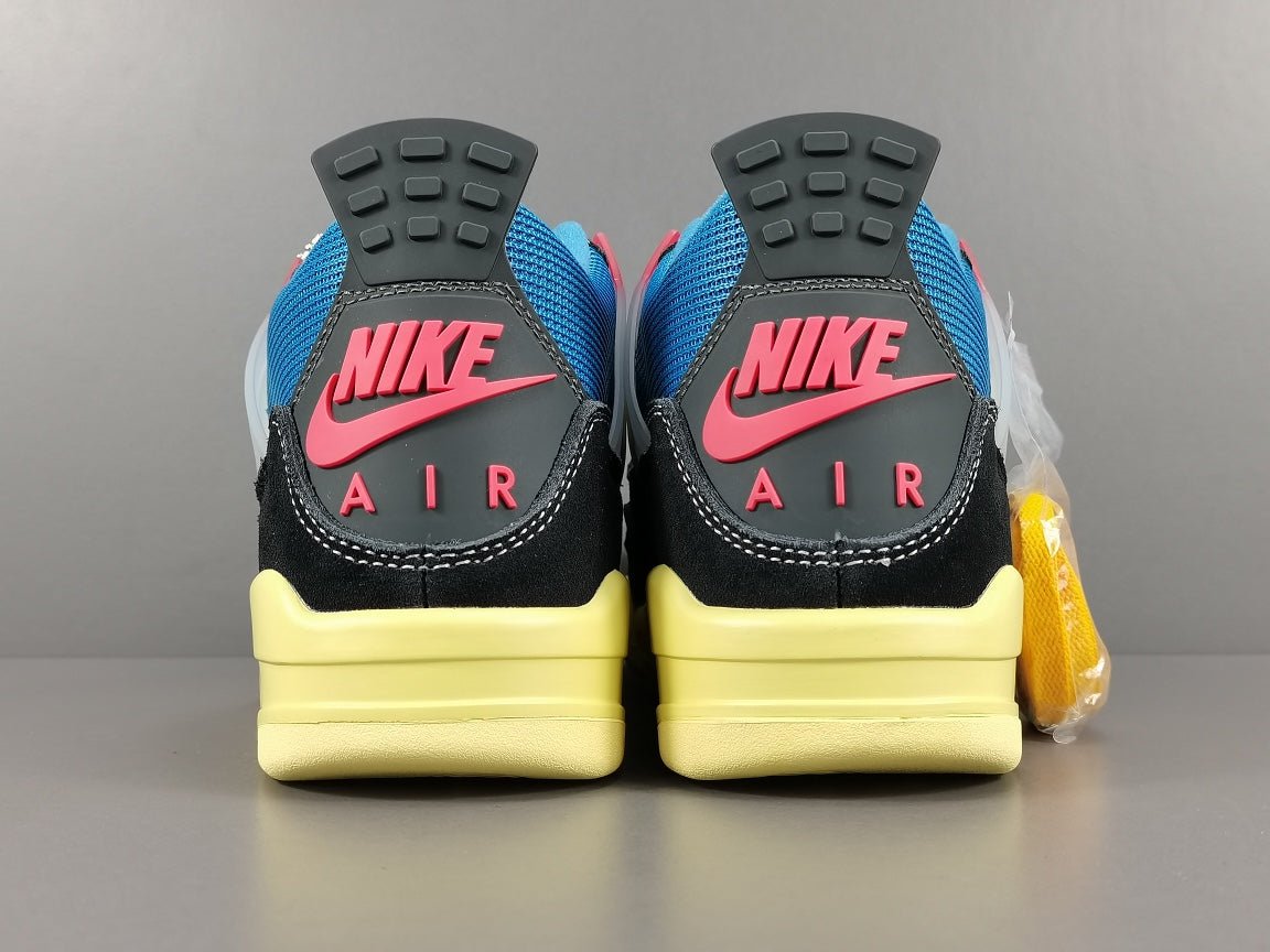 JORDAN 4 - Union Off Noir - Black Unisex Streetwear Limited Edition - The Jordan 4 x Union Off Noir is a highly sought-after collaboration between Jordan Brand