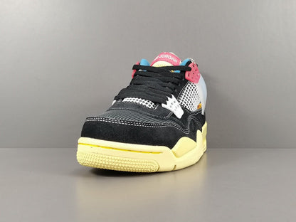 JORDAN 4 - Union Off Noir - Black Unisex Streetwear Limited Edition - The Jordan 4 x Union Off Noir is a highly sought-after collaboration between Jordan Brand