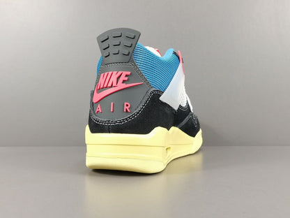 JORDAN 4 - Union Off Noir - Black Unisex Streetwear Limited Edition - The Jordan 4 x Union Off Noir is a highly sought-after collaboration between Jordan Brand