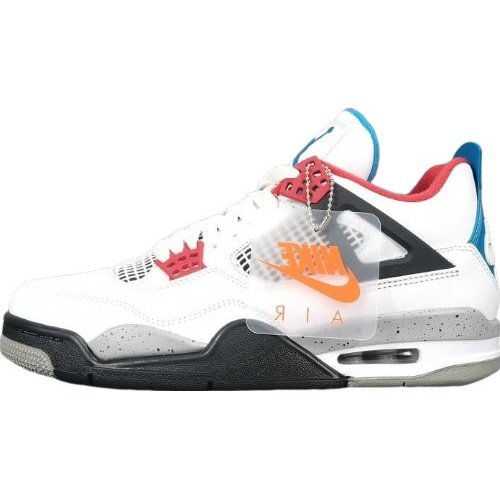 JORDAN 4 - What The Sneakers - White Unisex Streetwear Limited Edition