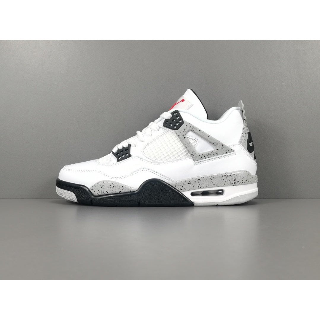 JORDAN 4 - Cement Sneakers - White Unisex Streetwear Limited Edition
