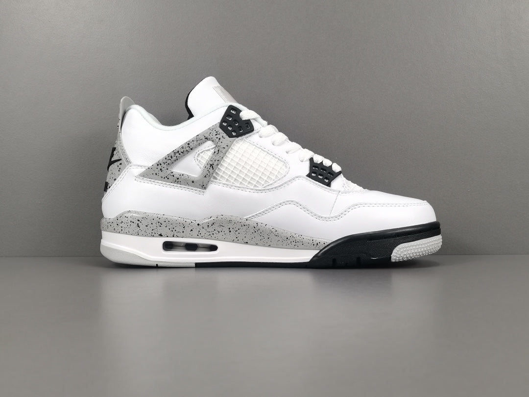 JORDAN 4 - Cement Sneakers - White Unisex Streetwear Limited Edition