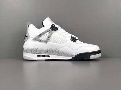JORDAN 4 - Cement Sneakers - White Unisex Streetwear Limited Edition