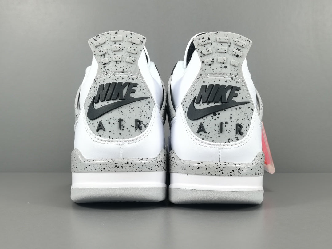 JORDAN 4 - Cement Sneakers - White Unisex Streetwear Limited Edition