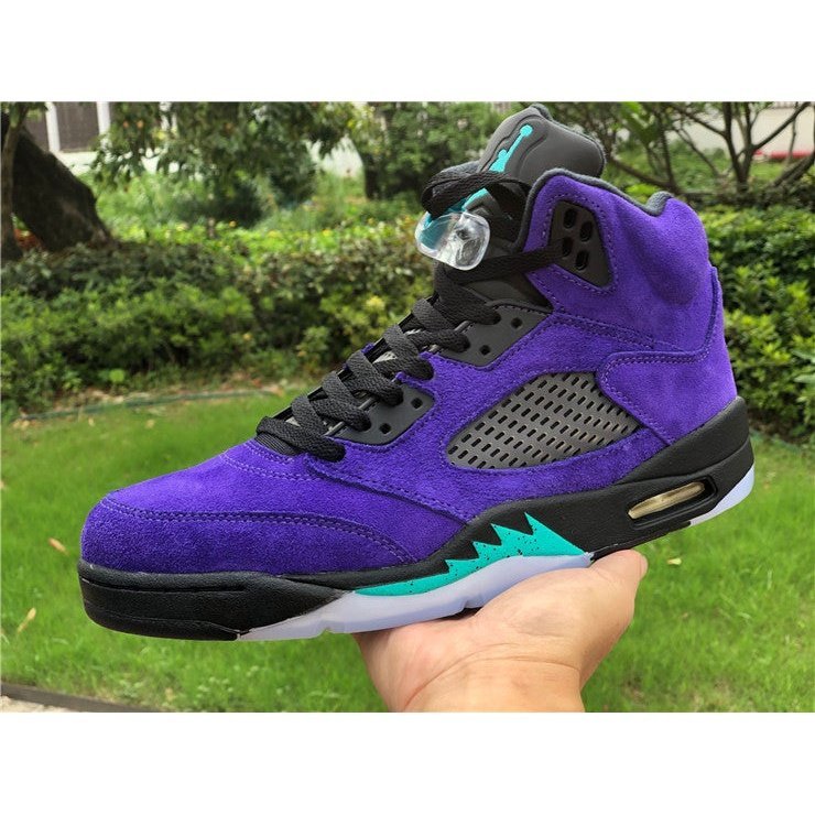JORDAN 5 Retro - Alternate Grape Sneakers - Black Unisex Streetwear Limited Edition