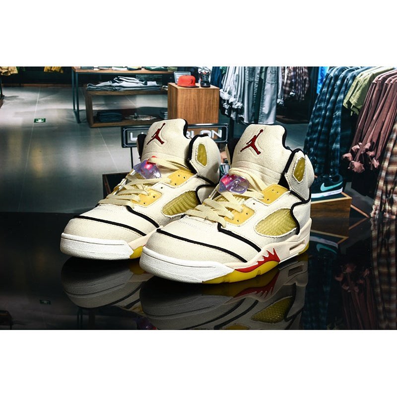 JORDAN 5 Retro - Baseball Pe Sneakers - Black Unisex Streetwear Limited Edition