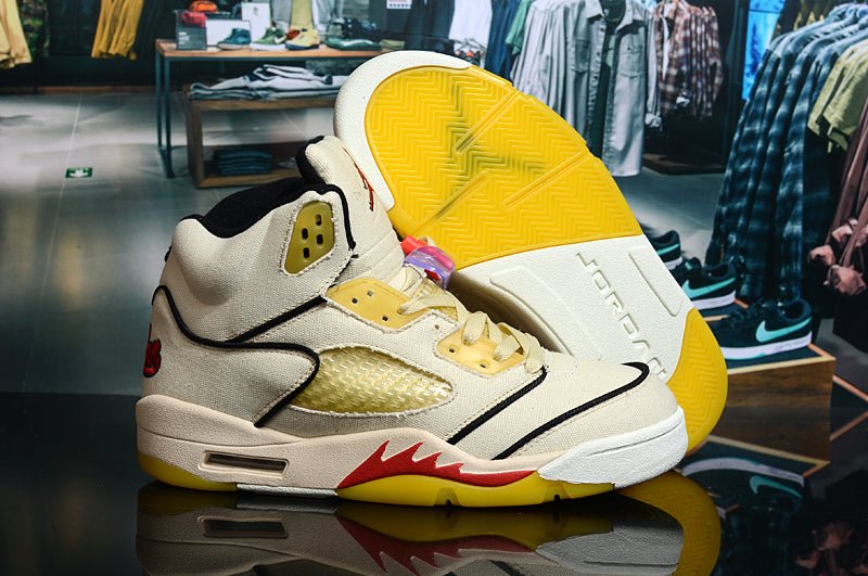 JORDAN 5 Retro - Baseball Pe Sneakers - Black Unisex Streetwear Limited Edition