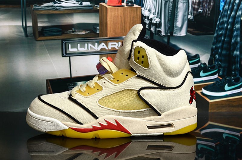 JORDAN 5 Retro - Baseball Pe Sneakers - Black Unisex Streetwear Limited Edition
