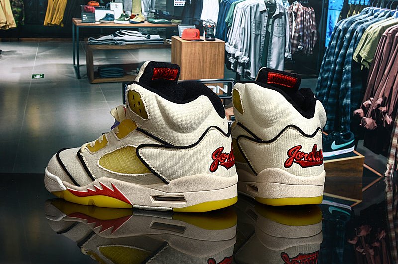 JORDAN 5 Retro - Baseball Pe Sneakers - Black Unisex Streetwear Limited Edition