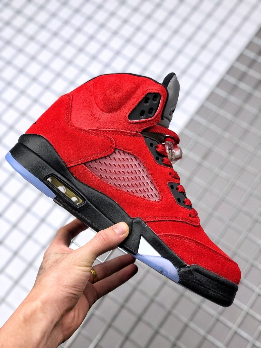 JORDAN 5 Retro - Racing Bull Sneakers - Red Unisex Streetwear Limited Edition