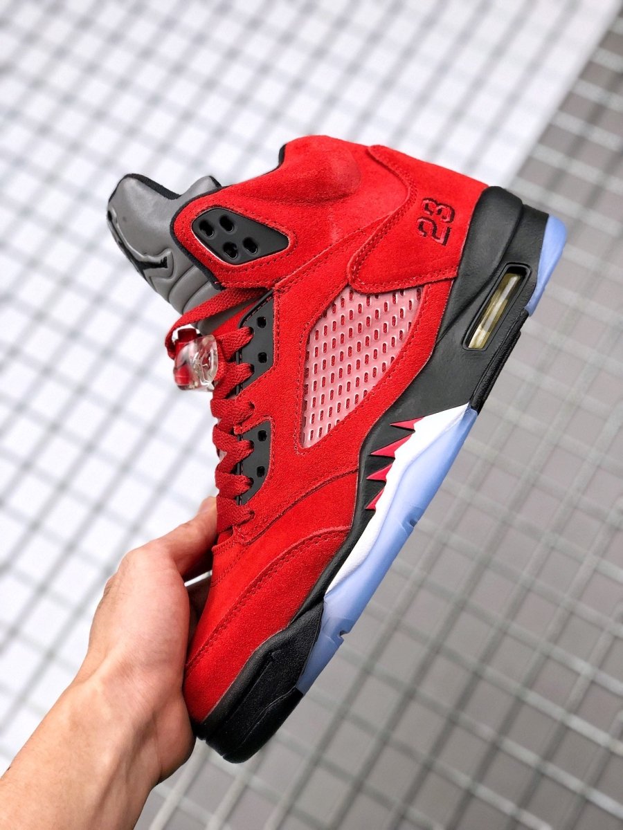 JORDAN 5 Retro - Racing Bull Sneakers - Red Unisex Streetwear Limited Edition