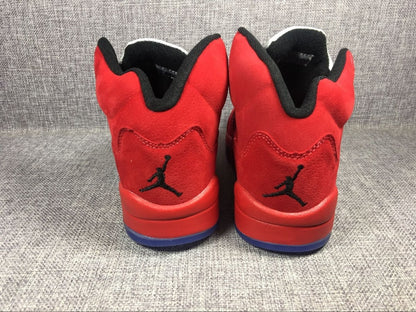 JORDAN 5 Retro - Suede Sneakers - Red Unisex Streetwear Limited Edition