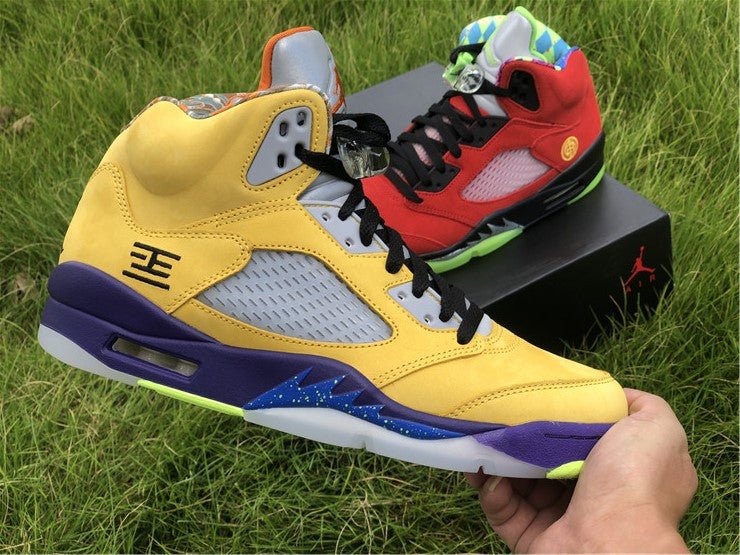 JORDAN 5 Retro - What The Sneakers - Black Unisex Streetwear Limited Edition