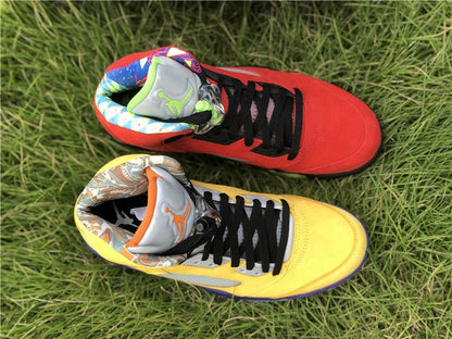 JORDAN 5 Retro - What The Sneakers - Black Unisex Streetwear Limited Edition