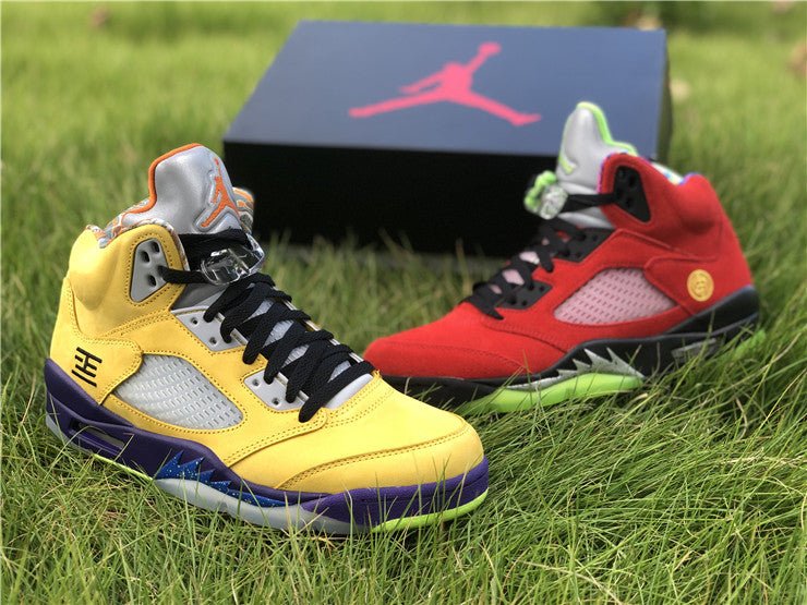 JORDAN 5 Retro - What The Sneakers - Black Unisex Streetwear Limited Edition