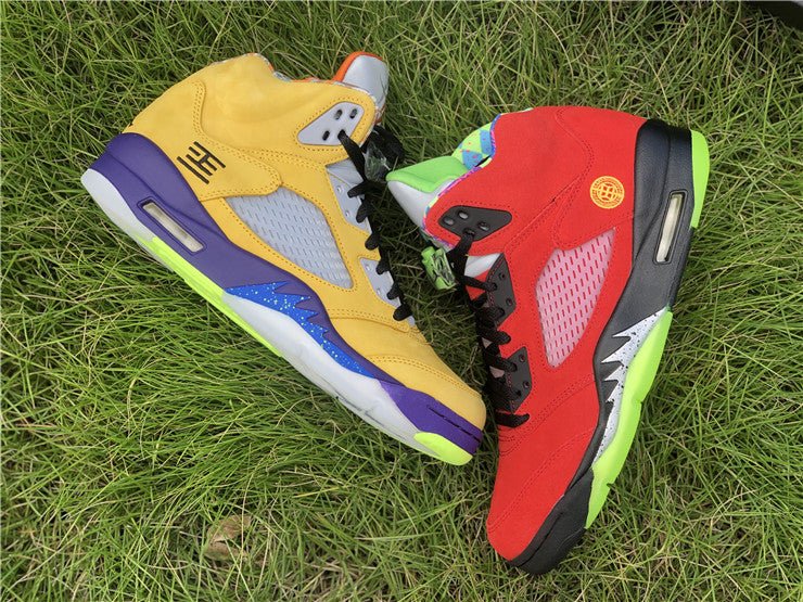 JORDAN 5 Retro - What The Sneakers - Black Unisex Streetwear Limited Edition