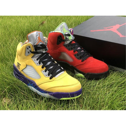 JORDAN 5 Retro - What The Sneakers - Black Unisex Streetwear Limited Edition